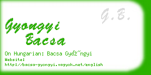 gyongyi bacsa business card